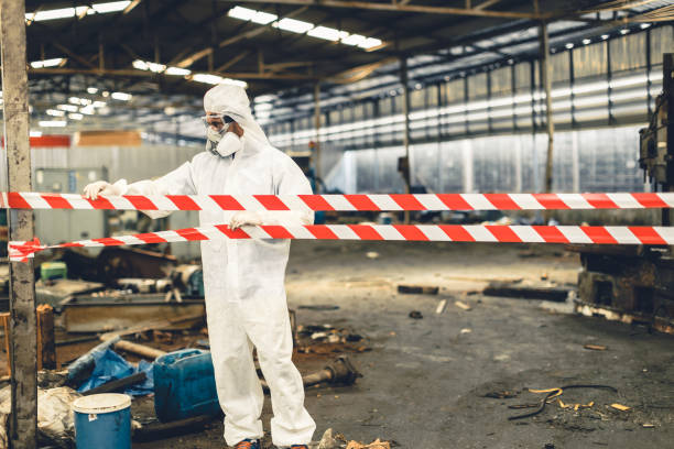 Professional Biohazard Cleanup technician working in Lexington, IL